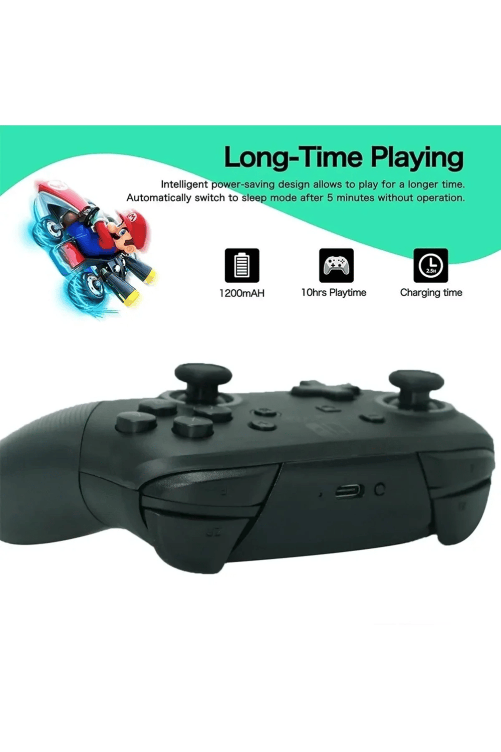 Joystick Bluetooth bağlantılı altın renk Nintendo Switch uyumlu kablosuz gamepad oyun kolu