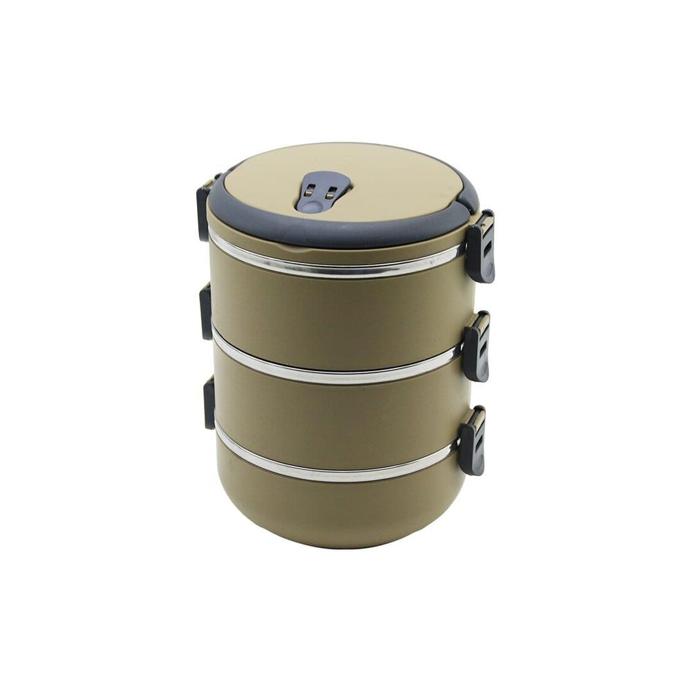 KAHVERENGİ 3LÜ SEFER TASI SAKLAMA KABI 1.8LT (3936)