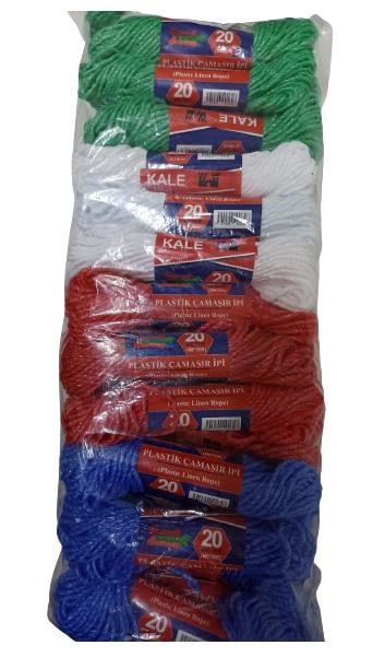 KALE Plastik Çamaşır ipi 20 Metre 24 Adet (3936)