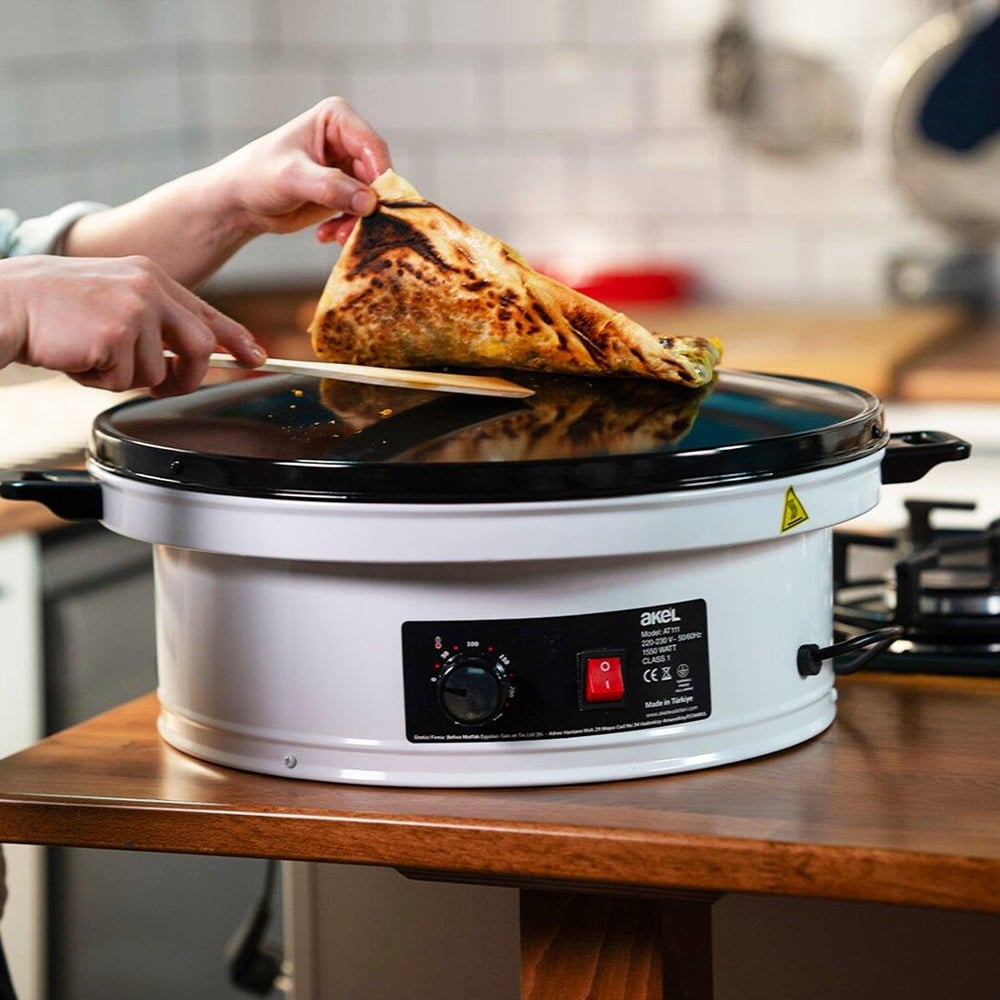 KATMER - YUFKA SACI TERMOSTATLI - STANDLI 3000W EMAYE KAPLI GENİŞ ÜST YÜZEY 53CM GENİŞLİK AT-111B (3936)