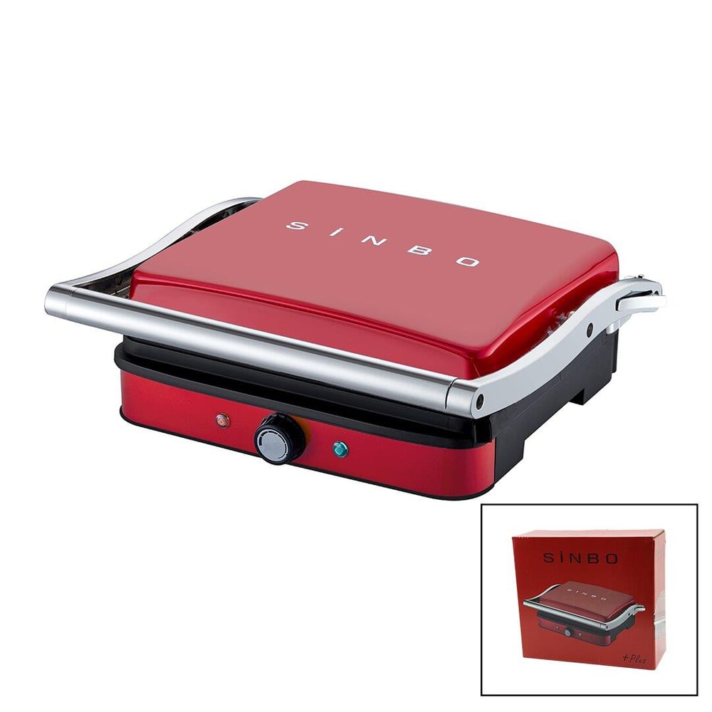 KIRMIZI IZGARA VE TOST MAKİNESİ AYARLANABİLİR ISI 180 DERECE AÇILABİLİR ÜST GÖVDE SSM-2571 (3936)
