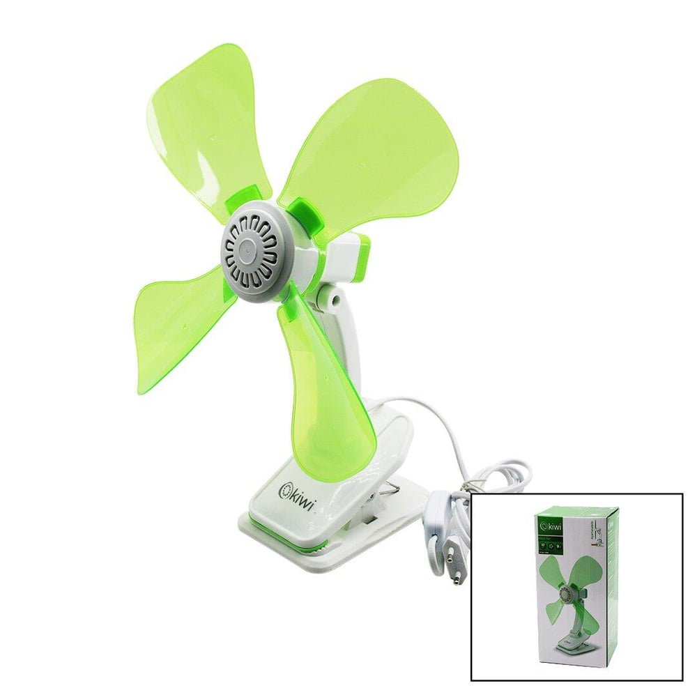 KİWİ KFAN-7604 2İN1= MANDALLI - MASA ÜSTÜ VANTİLATÖR 180° AKROBAT9W - ÇAP: 32CM 4-RENKLİ PLASTİK KANAT - GÖVDE (3936)