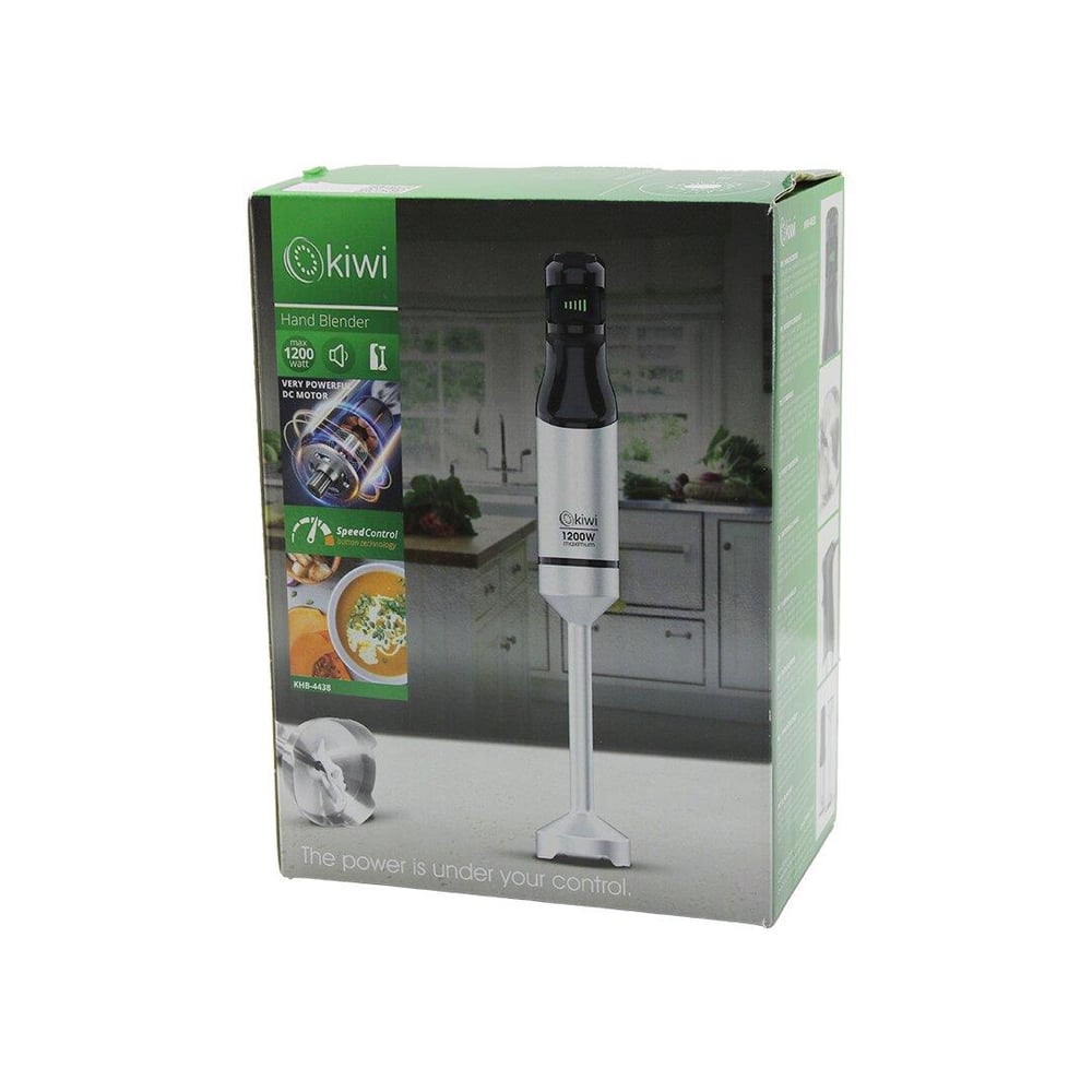 KİWİ KHB-4438 ÇUBUK EL BLENDER 1200W DEĞİŞKEN HIZ KONTROL DÜĞMESİ GÜÇLÜ DC MOTOR ÇELİK BIÇAK KROM KAPLAMA GÖVDE (3936)