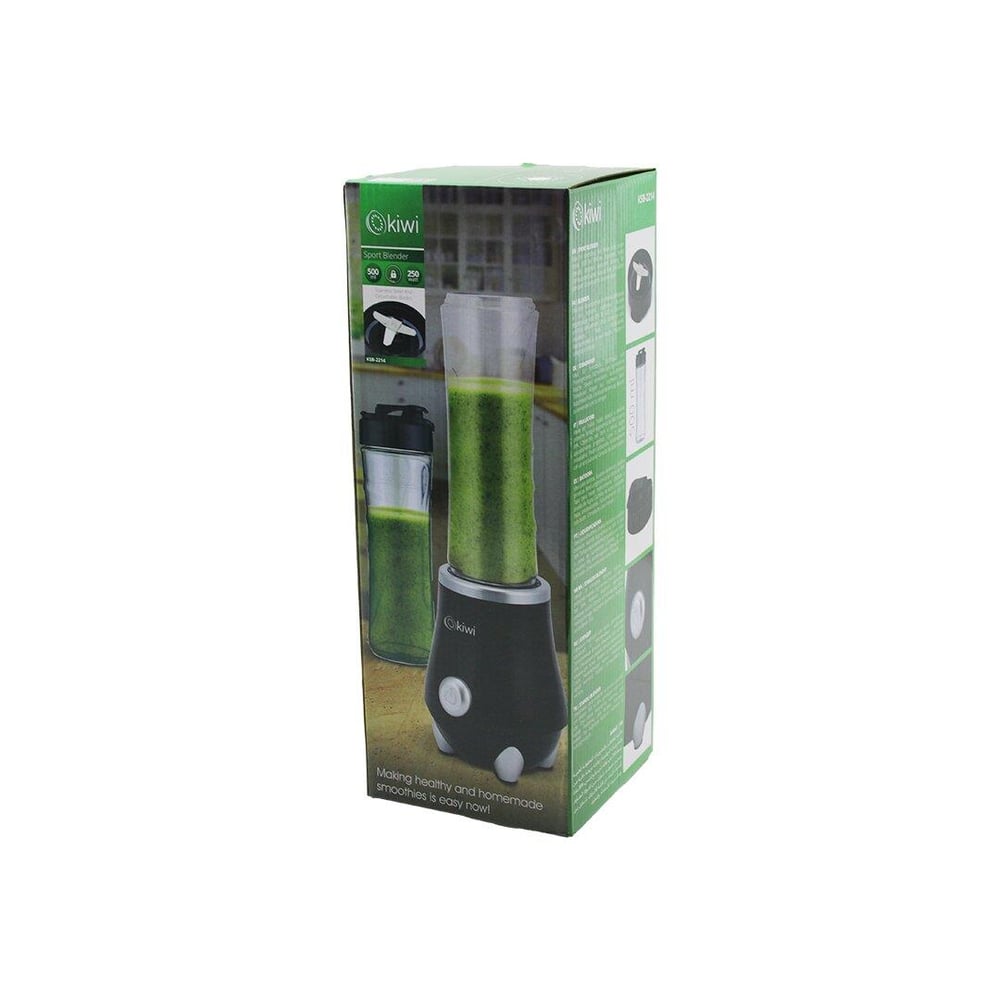 KİWİ KSB-2214 STANDLI BLENDER 250W 500MLPASLANMAZ ÇELİK BIÇAK 2İN1 ŞİŞE=BLENDER HAZNE- MATARA=TAŞIMA KULPLU (3936)