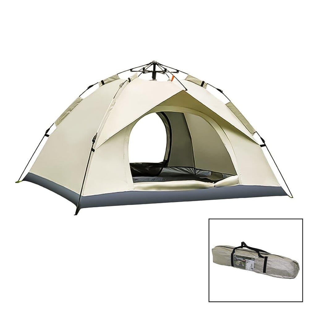 KREM - ÇİFT ASTARLI OTOMATİK KAMP ÇADIR 200X200X135CM AC-6635 (3936)