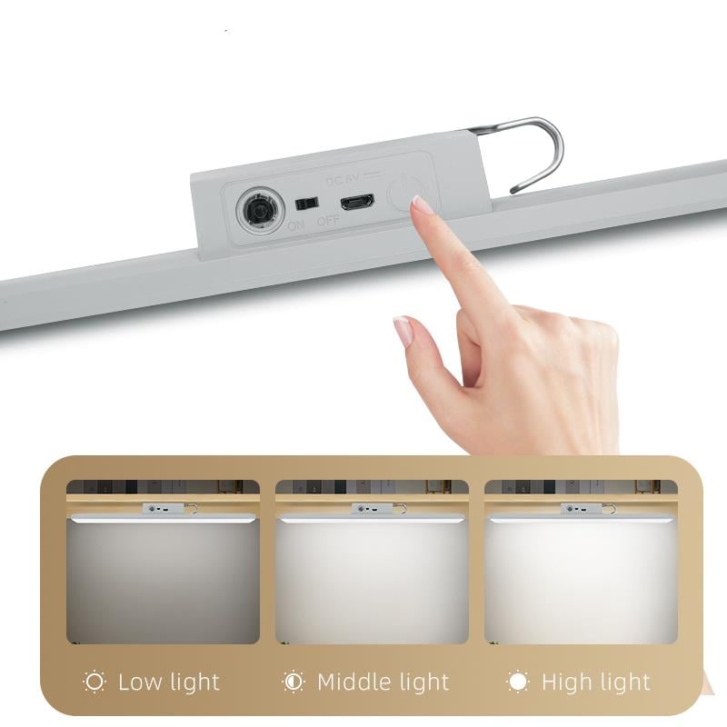 KUMANDALI - ZAMAN - IŞIK GÜCÜ AYARLI METAL ASKILI - USB ŞARJLI LAMBA FENER 20SMD LED (3936)