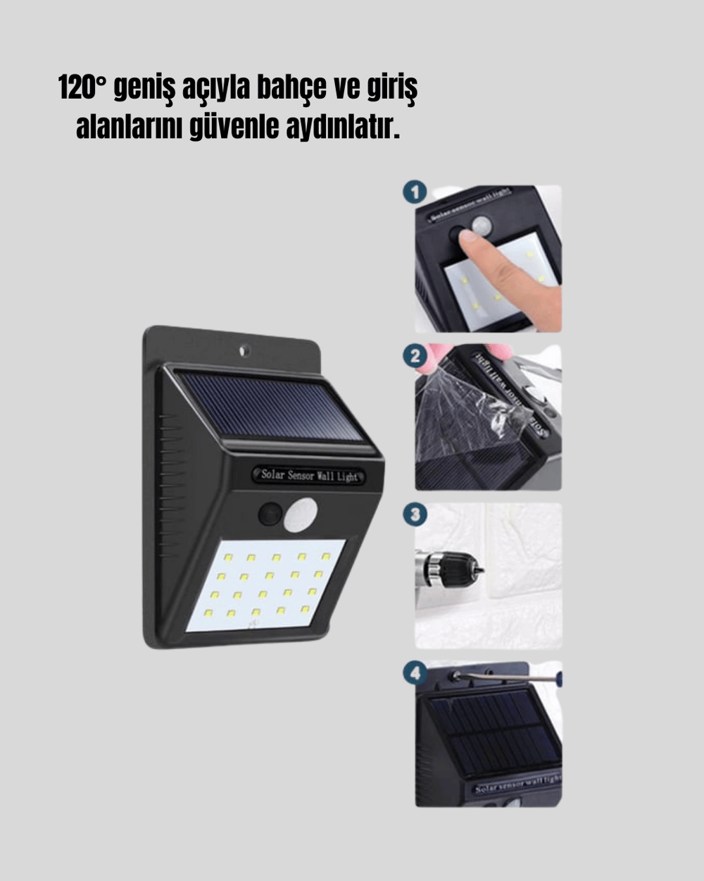 Kablo Gerektirmeyen Solar LED Bahçe ve Veranda Işığı Yeni Nesil