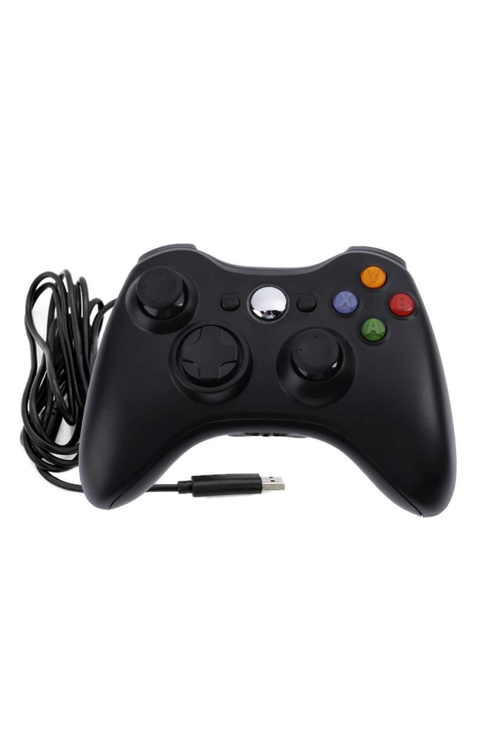 Kablolu joystick siyah Xbox 360 uyumlu hızlı şarj destekli bluetoothsuz garantisiz
