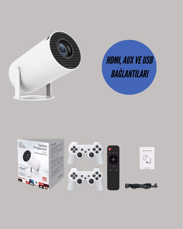Kablosuz 4K Projeksiyon – Wi‑Fi 6 & Bluetooth 5.0 ile Oyun ve Uygulama Merkezli Yeni Nesil