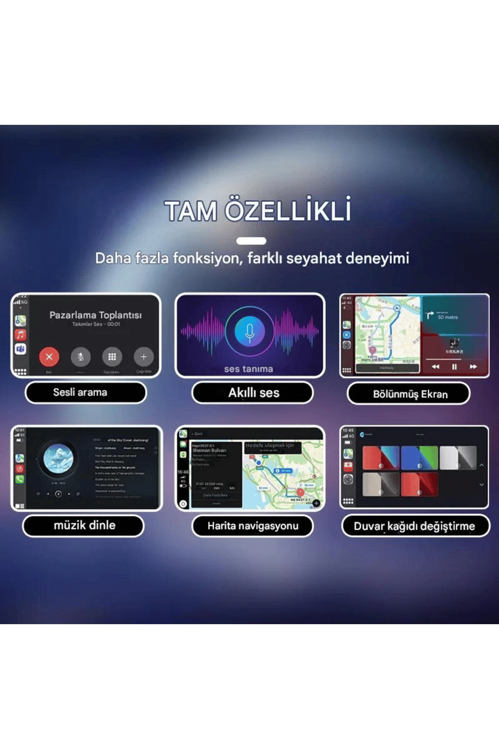 Kablosuz Android Auto/Car Play USB Dongle Cihazı