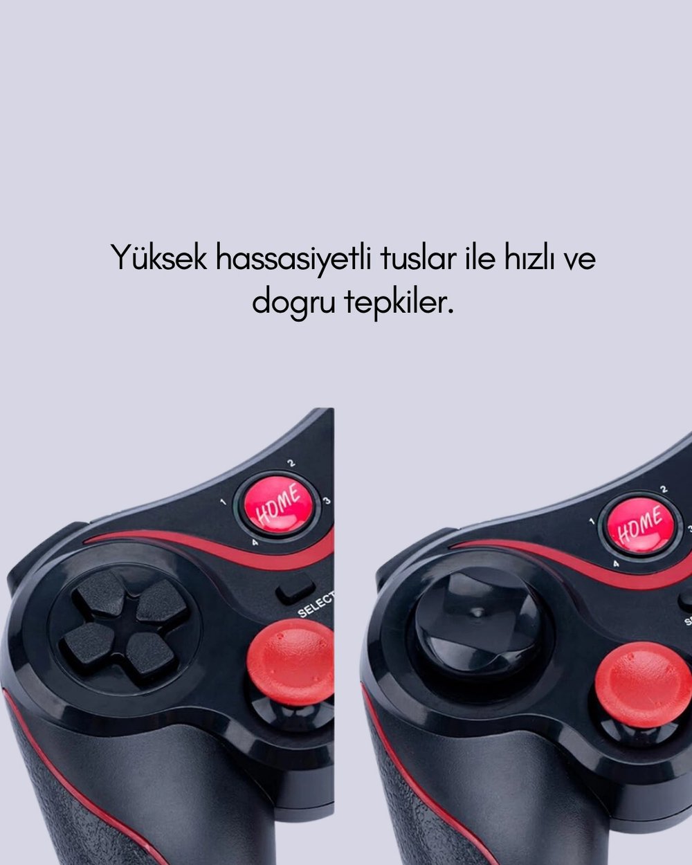 Kablosuz Bluetooth Gamepad PC Android TV Uyumlu Oyun Kumandası