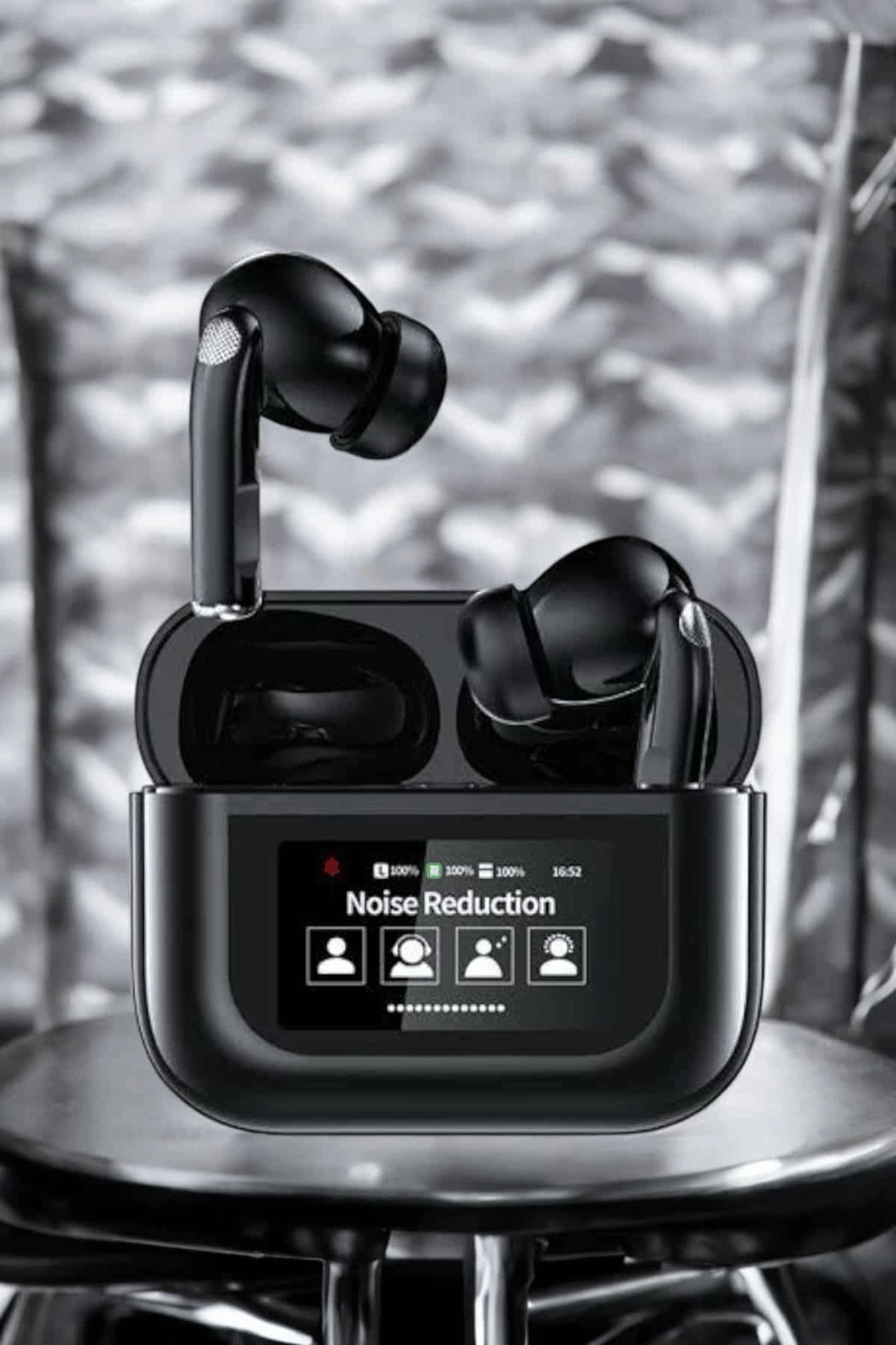 Kablosuz Bluetooth Kulaklık Ekranlı Uzun Şarj Süreli ANC Destekli