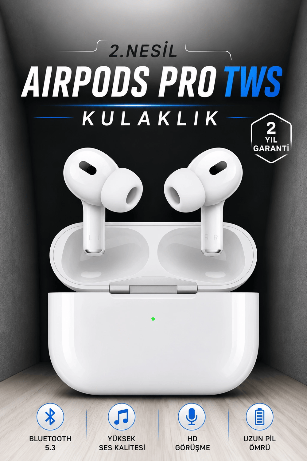 Kablosuz Bluetooth Kulaklık Gürültü Önleme, Su Geçirmez, Mikrofonlu