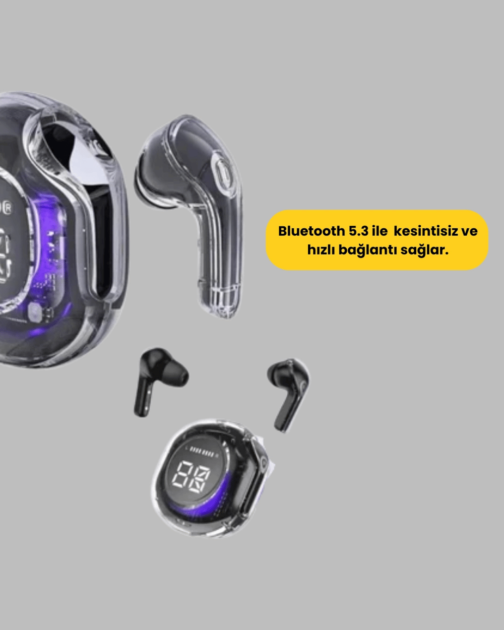 Kablosuz Bluetooth Kulaklık Hifi Ses Kalitesi ve Mikrofonlu