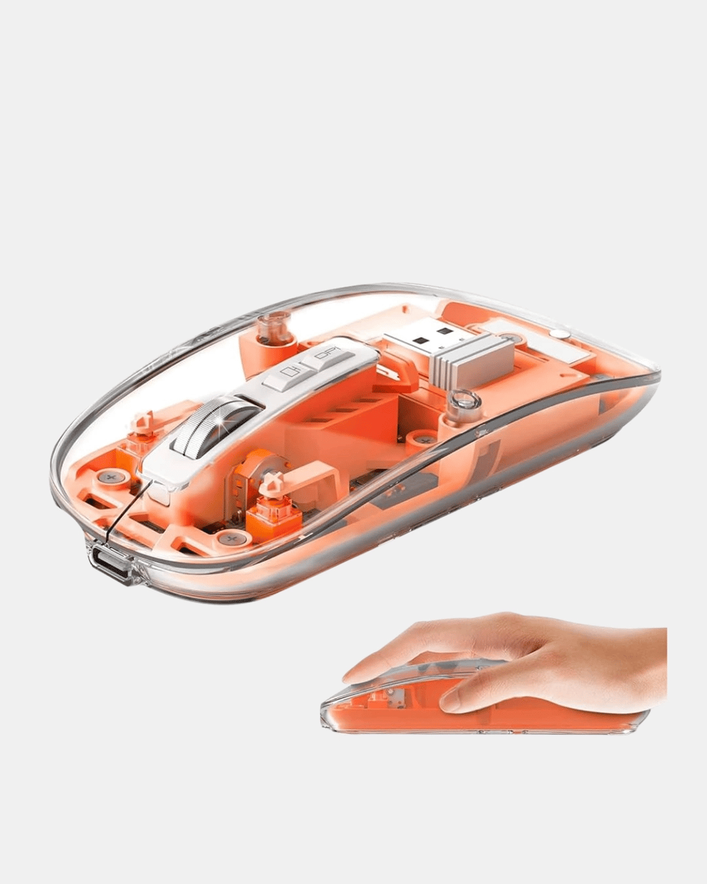 Kablosuz Çift Modlu Mouse – Bluetooth 5.0 + 2.4GHz