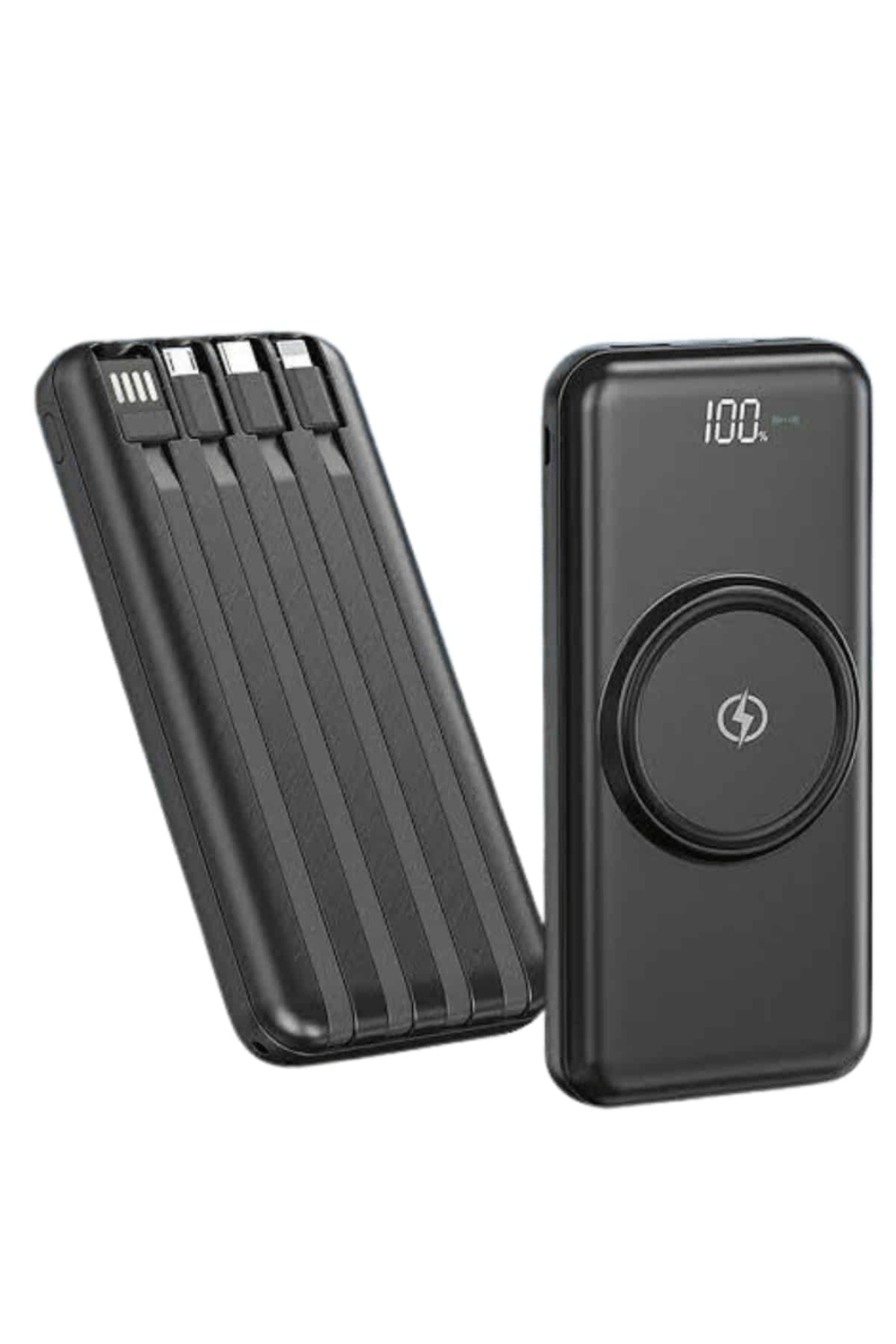 Kablosuz Çoklu Şarj Girişli 10.000 Mah Kablolu Powerbank Taşınabilir