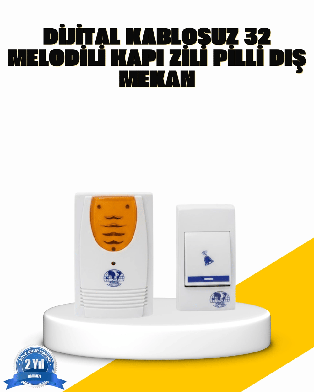 Kablosuz Kapı Zili Kolay Kurulumlu Modern Kullanım
