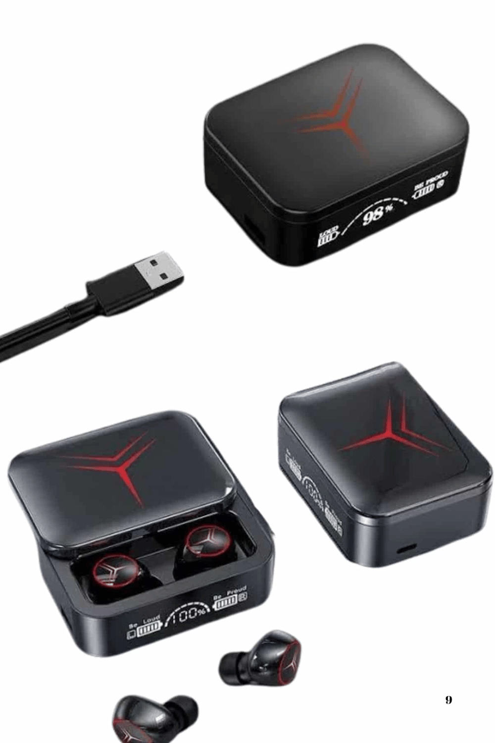 Kablosuz Şarj Göstergeli Powerbank Özellikli Bluetooth Kulaklık Çağrı Cevaplayabilen