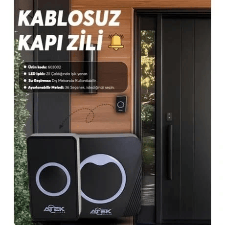 Kablosuz Su Geçirmez Kapı Zili Bx40
