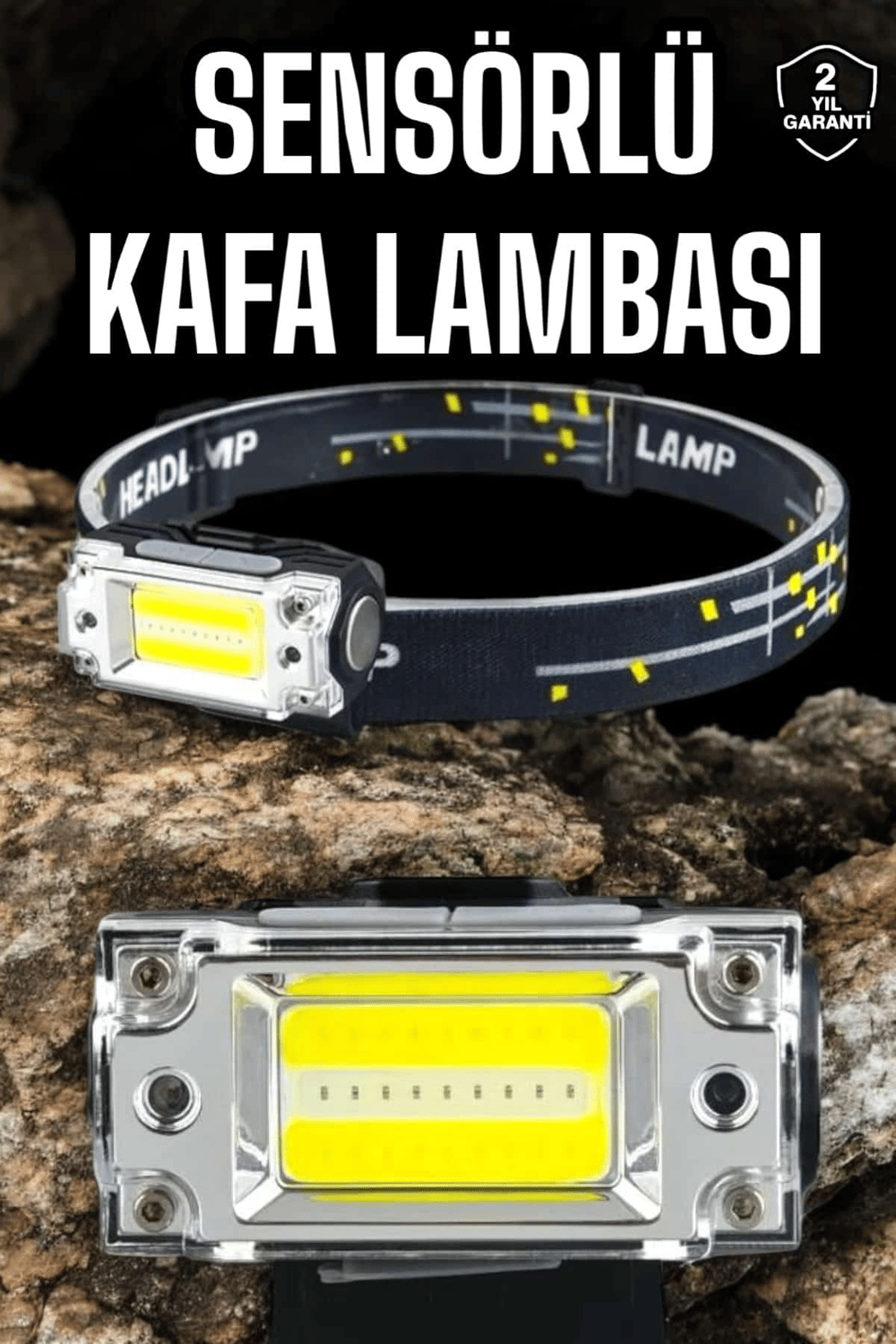 Kafa Lambası Kamp Feneri Balıkçı Feneri Başlıklı Suya Dayanıklı