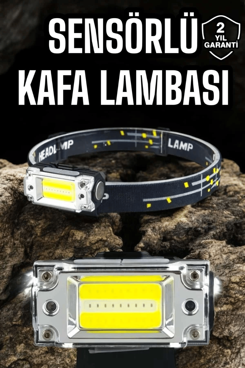 Kafa Lambası Led Fener Pratik Taşınabilir Ayarlanabilir USB Şarjlı