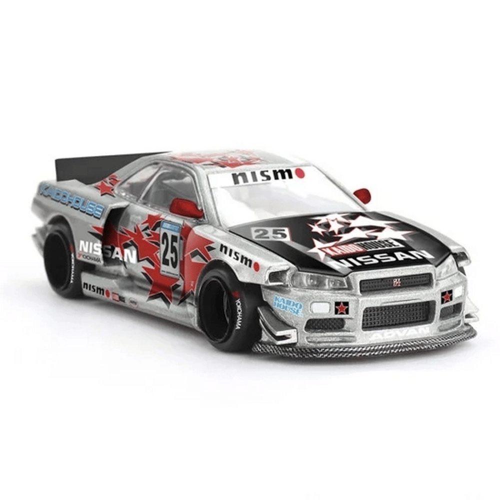 Kaido Star Racing V1 1/64 Nissan Skyline GT-R R34 Diecast Model Araba Tekli BX-313341