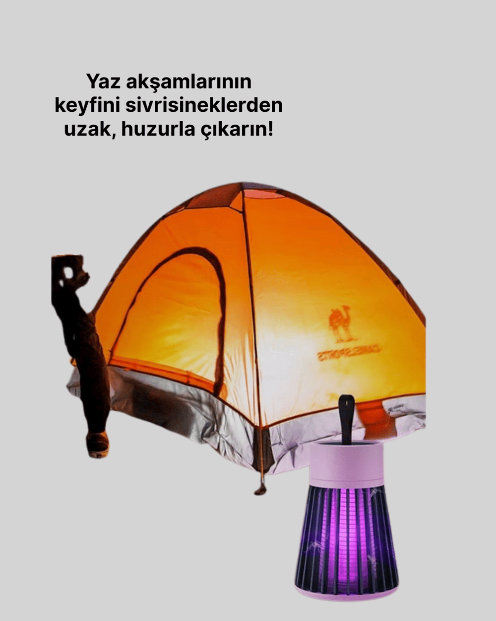Kamp ve Bahçe İçin Şarjlı Böcek Kovucu Lamba