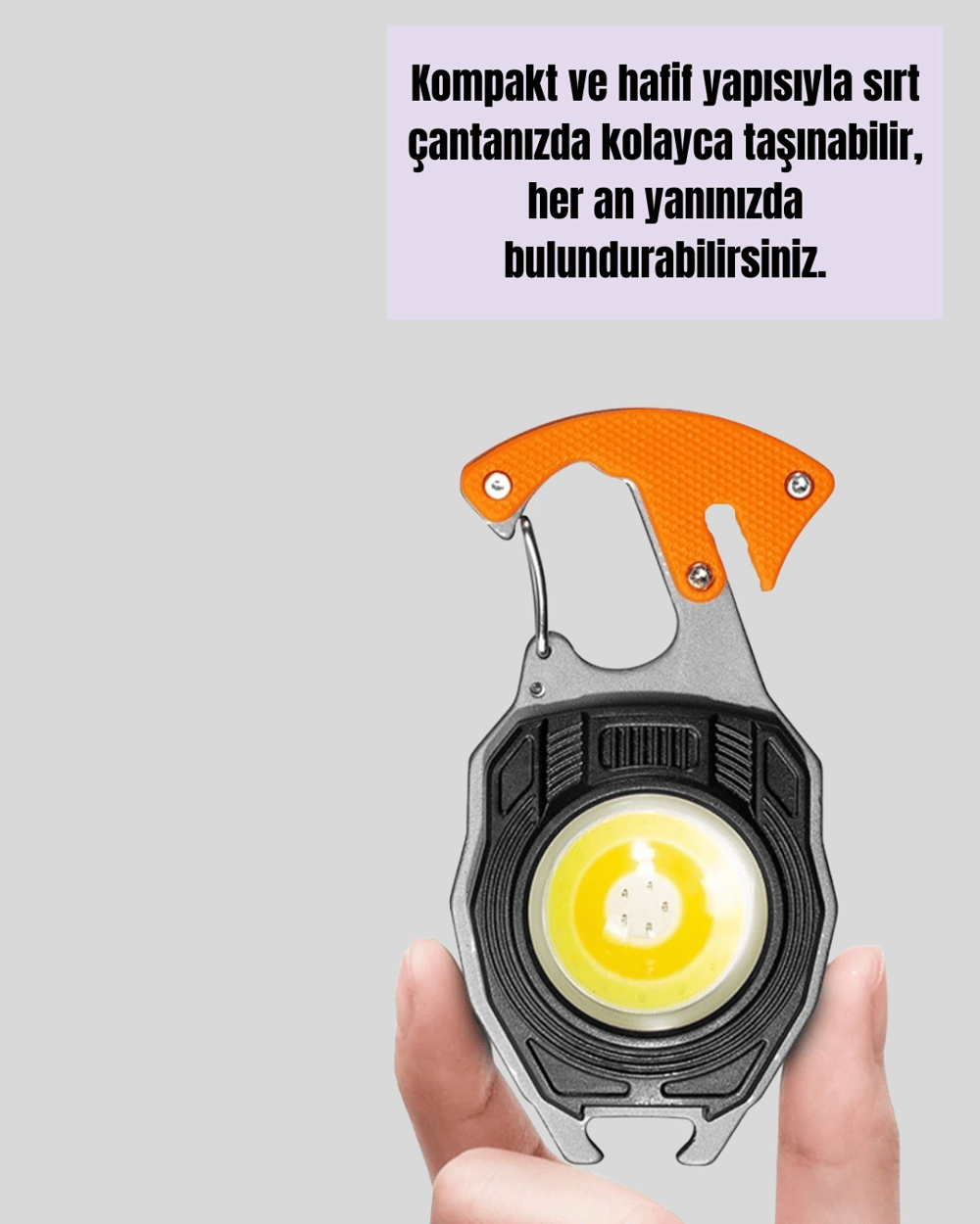 Kamp ve Doğa Yürüyüşü İçin Çok Fonksiyonlu Fener