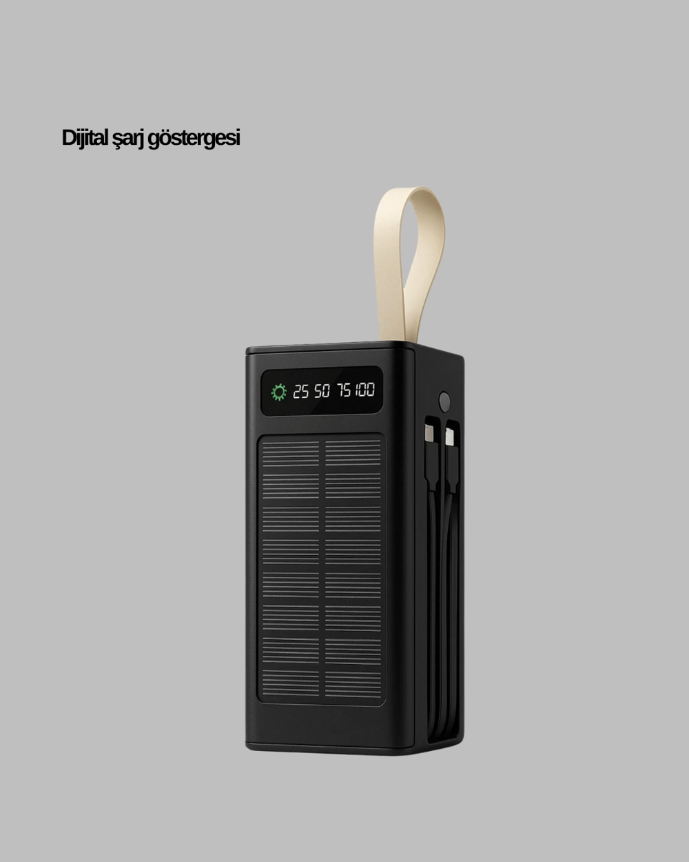 Kamp ve Outdoor Kullanıma Uygun Güneş Panelli Powerbank Yeni Nesil
