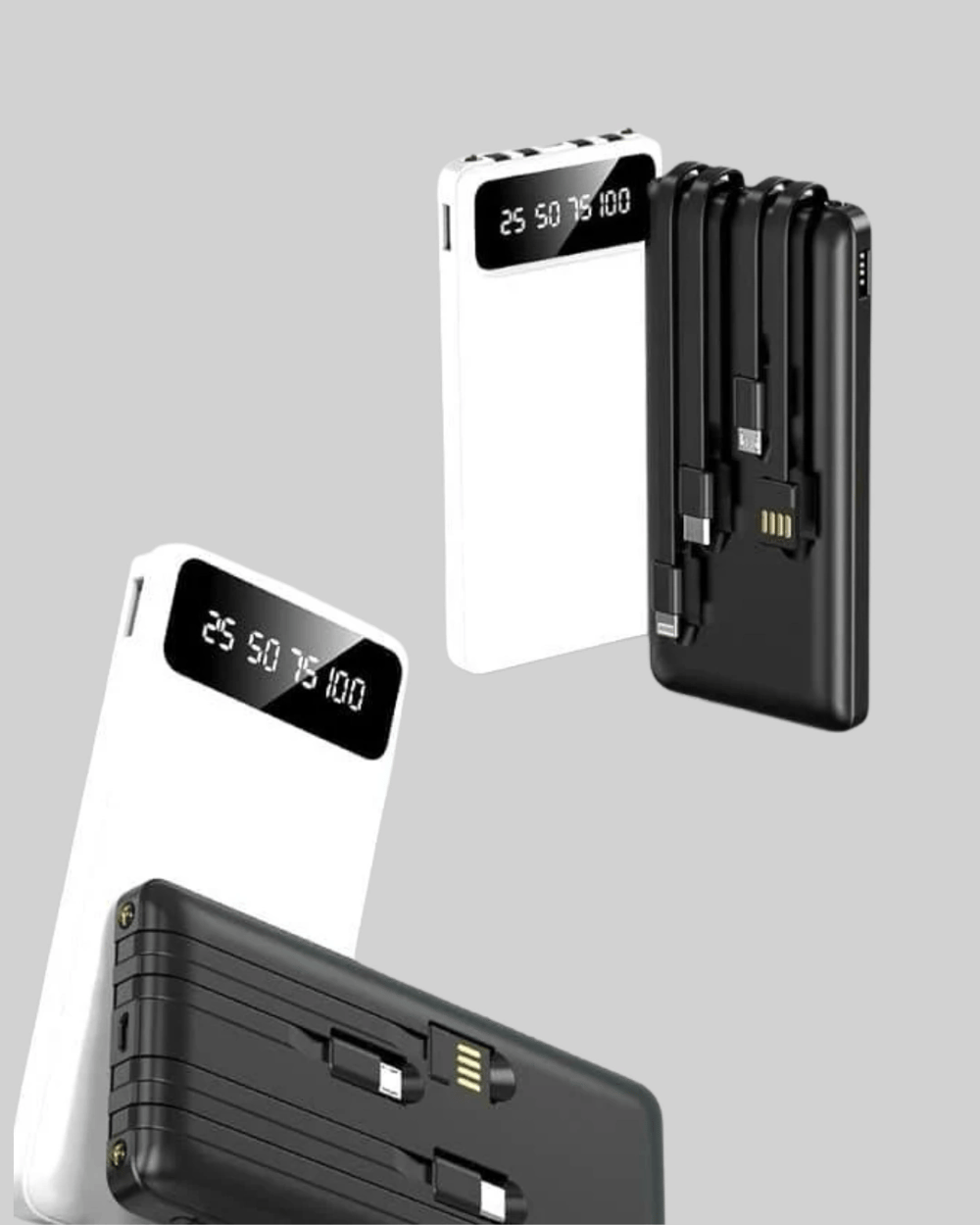 Kamp ve Seyahat İçin 20.000mAh LED Işıklı Hızlı Şarj Powerbank Yeni Nesil
