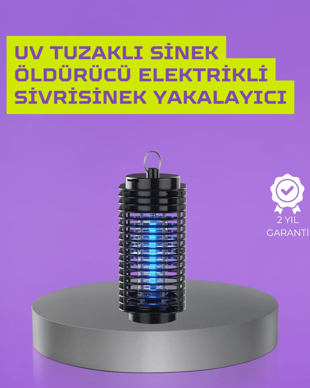 Kapalı ve Açık Alanlarda Etkili Elektrikli Sivrisinek Katili – UV Işıklı Tuzak