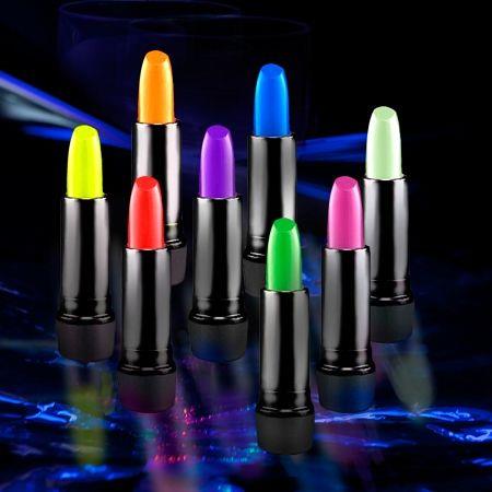 Karanlıkta Parlayan Yanan UV Neon Ruj Yüz Boyama 6 Adet 6 Renk (3936)
