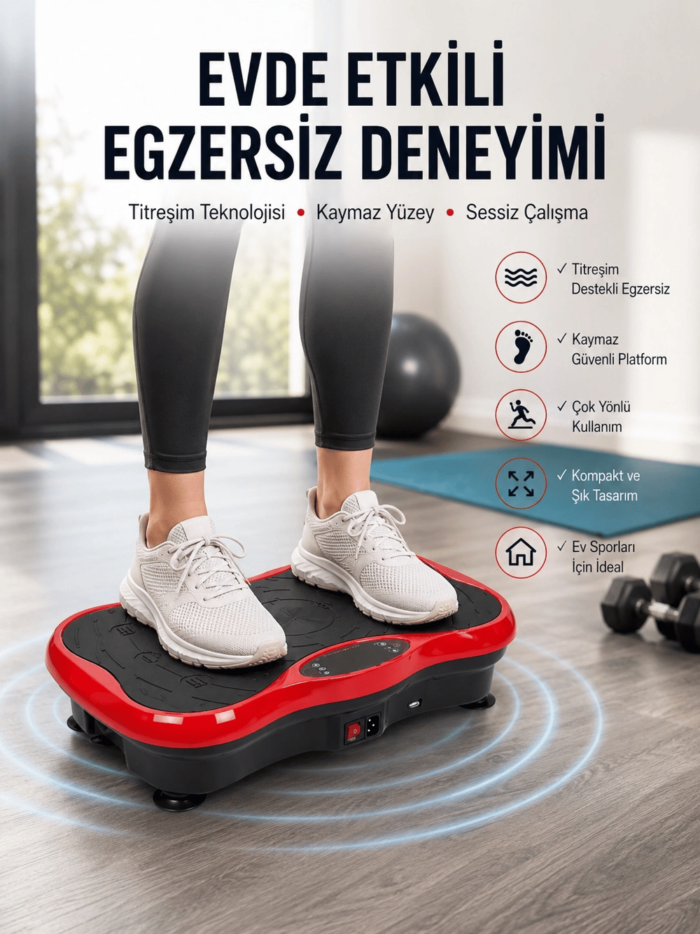 Kas Çalışmasını Destekleyen Titreşimli Egzersiz Makinesi