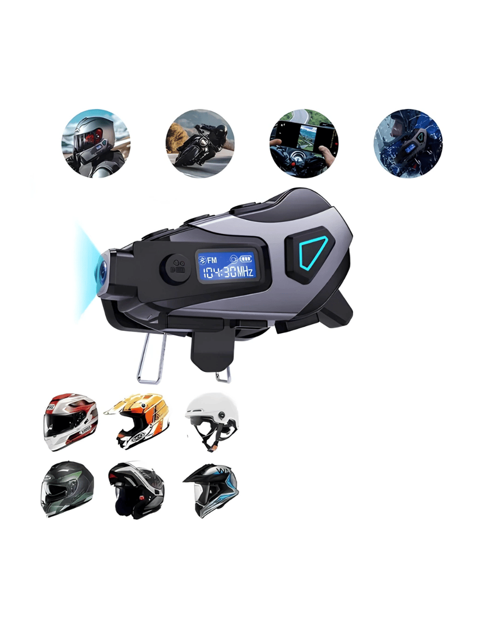 Kask İçi Bluetooth Kulaklık Kamera Özellikli Uzun Pil Ömrü ve Su Geçirmez