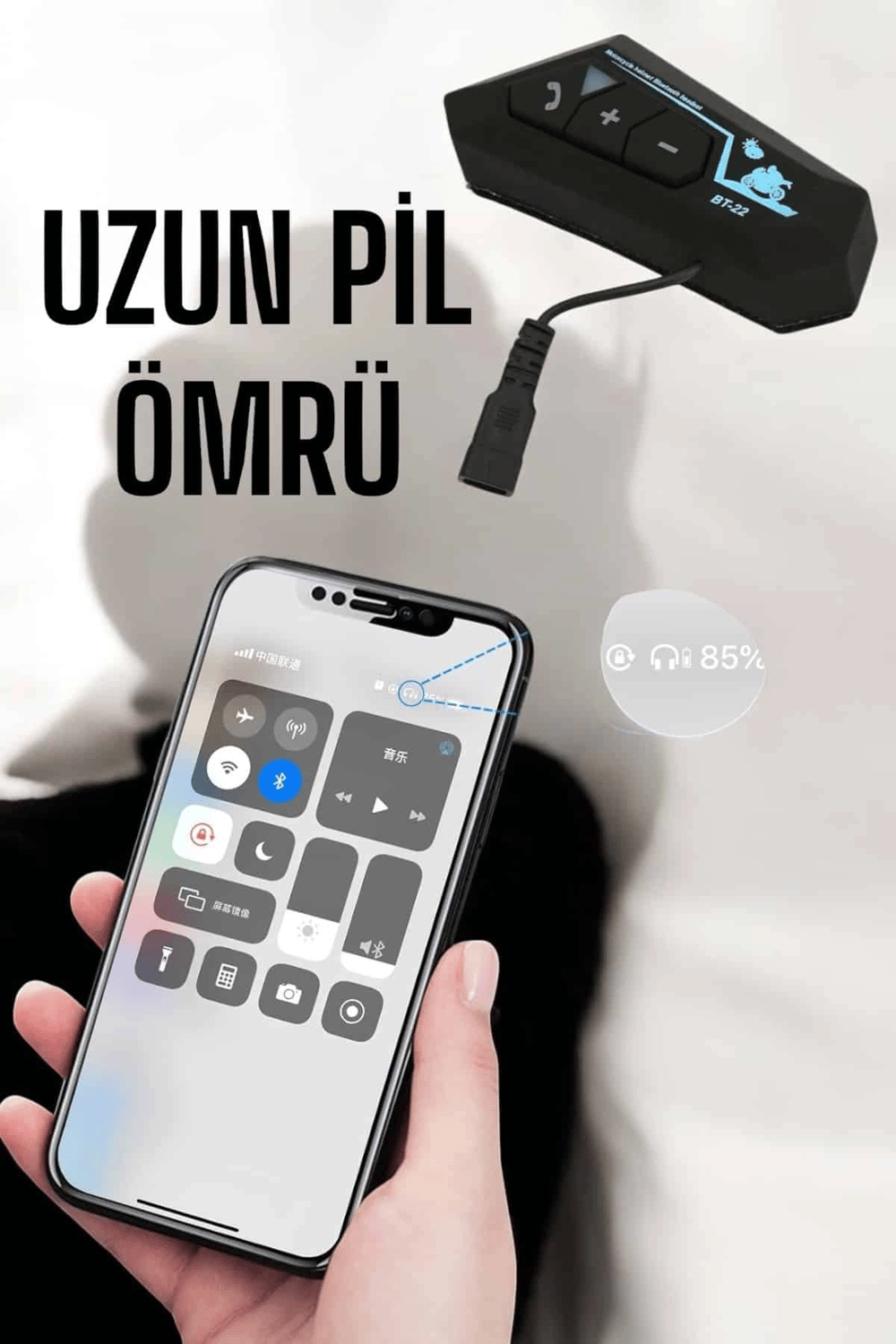 Kask Kulaklık Bluetooth Motosiklet Kulaklık Intercom Su Geçirmez