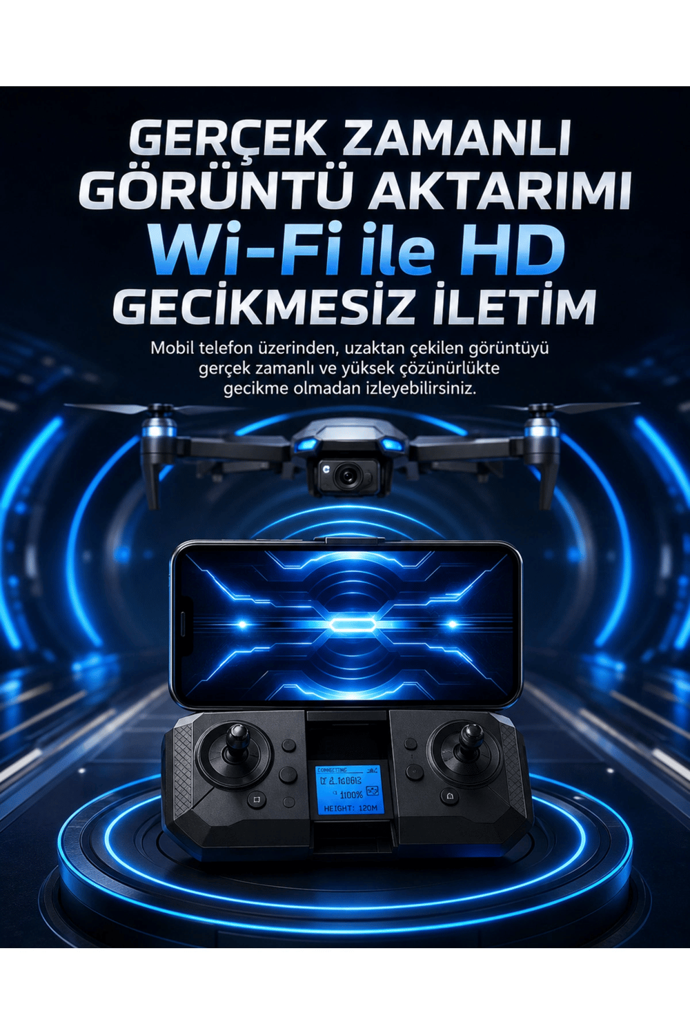 Katlana Bilir Çocuk Drone, 1080P Full HD Kameralı, 360 Derece Dönebilir, 10-20 Dakika Uçuş Süresi
