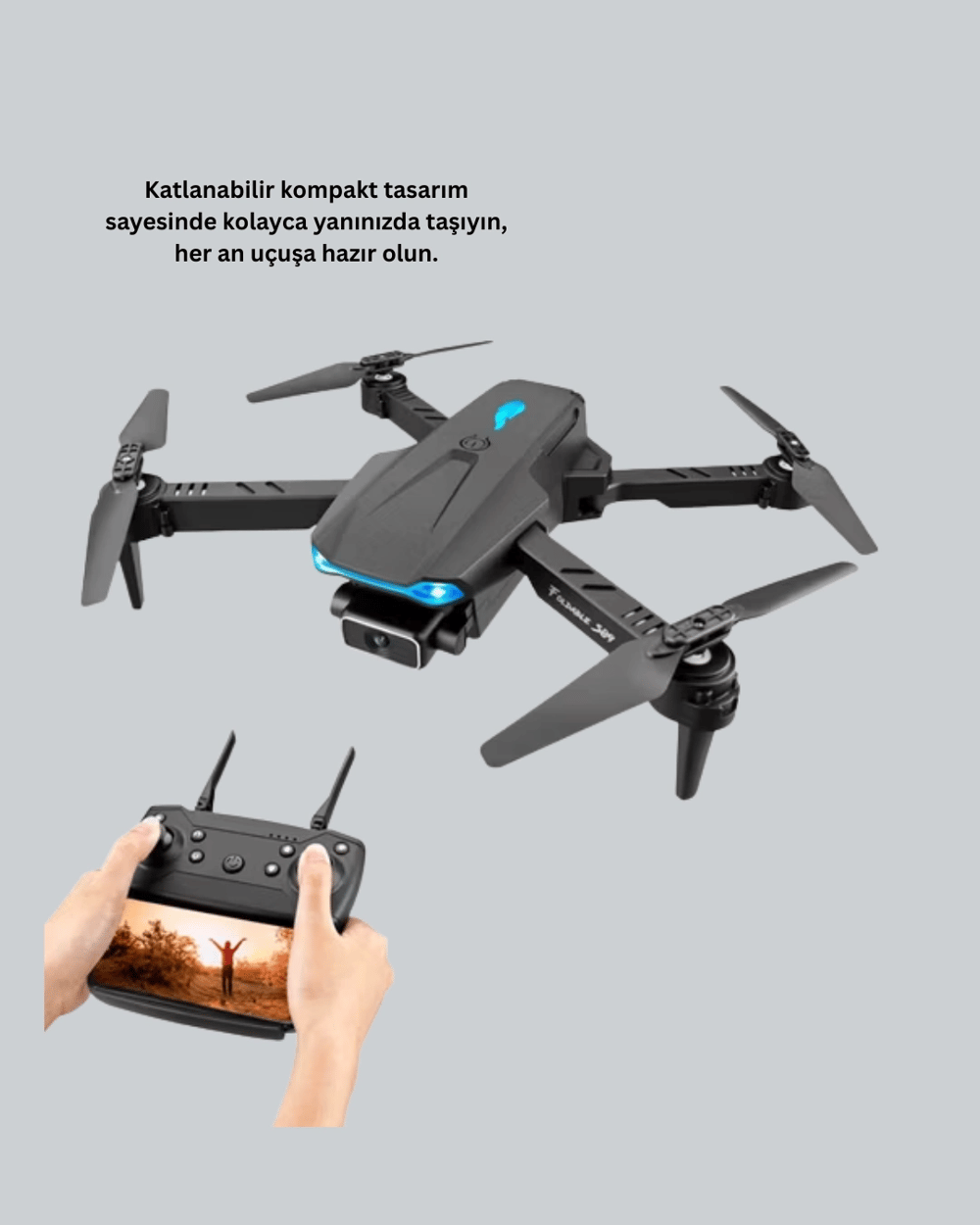 Katlanabilir 4K Kamera Drone Uzaktan Kumandalı Profesyonel Drone