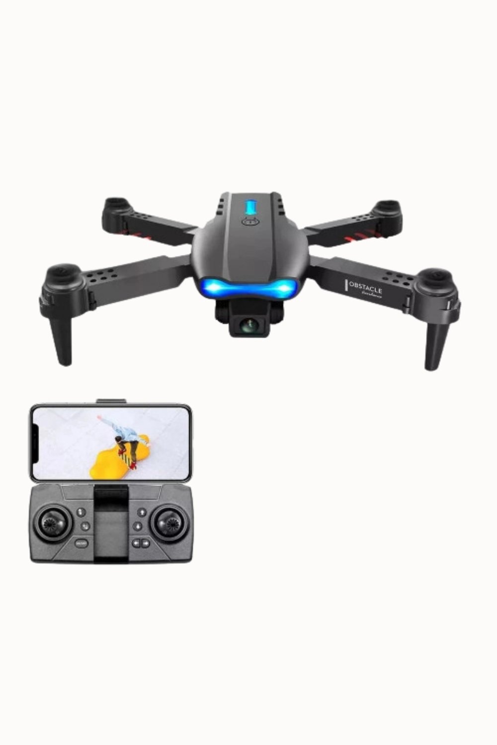 Katlanabilir HD Kameralı Drone, 500-1000 Metre Uçuş Mesafeli ve Ekstra Bataryalı
