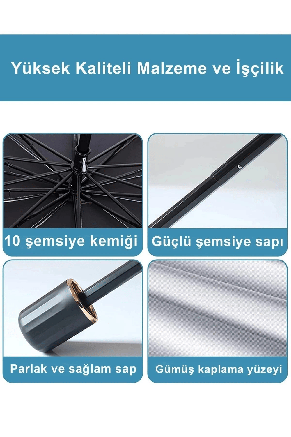 Katlanabilir Şemsiyeli Araç Ön Cam Güneşliği UV Korumalı Isı Yansıtıcı Tüm Araçlara Uygun