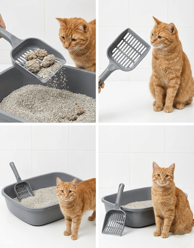Kedi Kumu Eleği (Küçük Delikli) | İnce Taneli Kumlar İçin Özel Filtreleme | Hızlı, Kolay ve Hijyenik Temizlik Çözümü