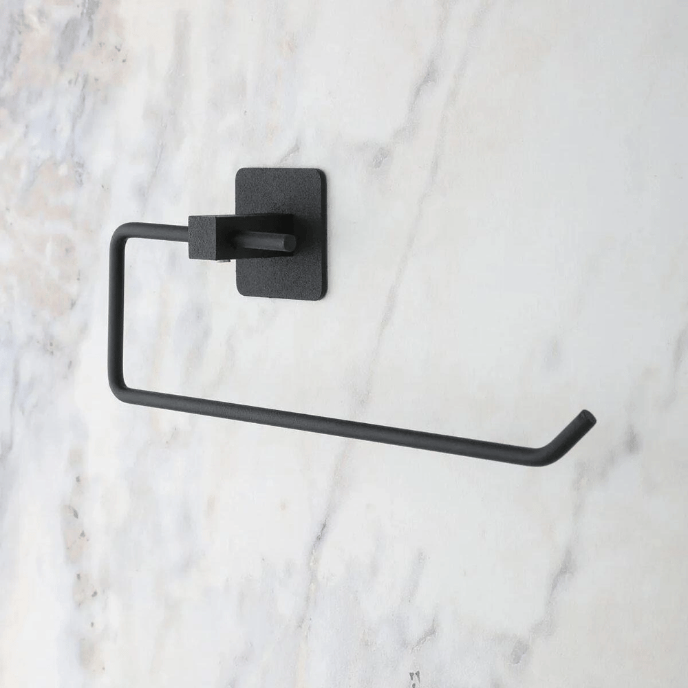 Kendiliğinden Yapışkanlı Siyah Paslanmaz Metal Rulo Havluluk Aparat Bx40