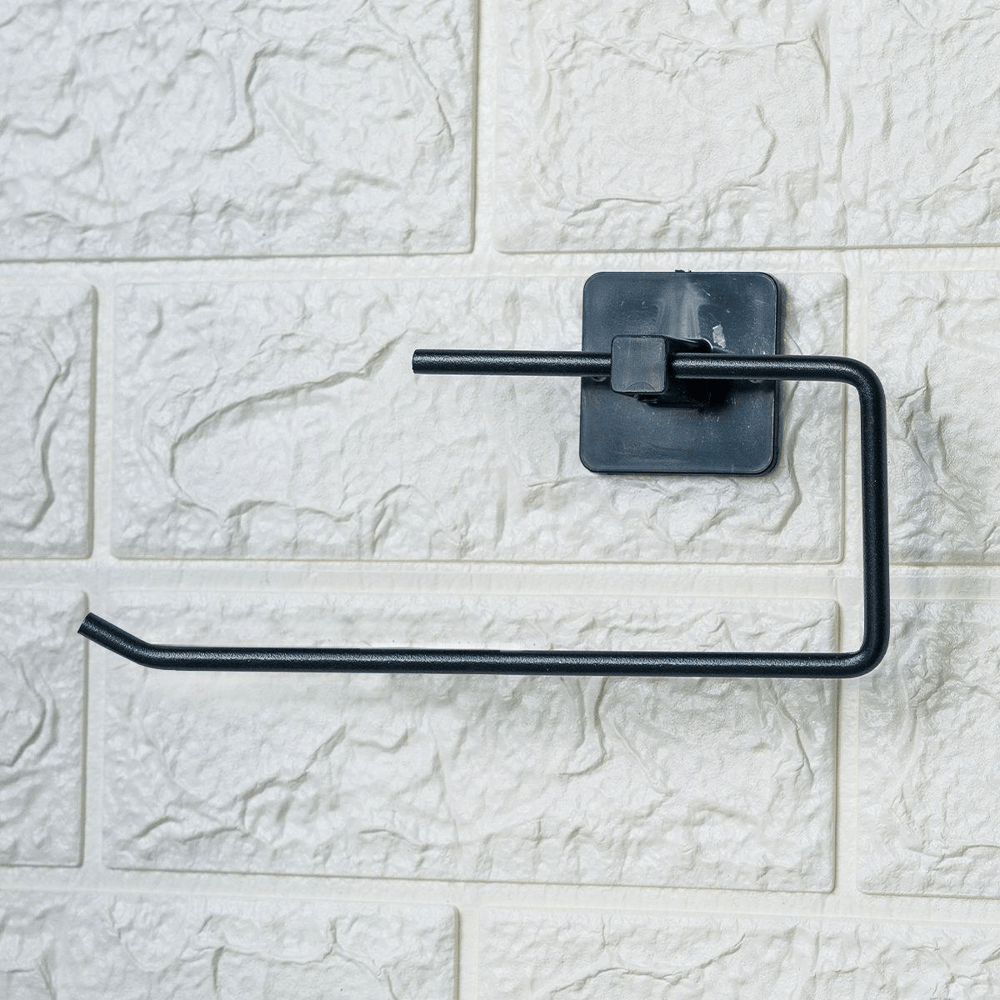 Kendiliğinden Yapışkanlı Siyah Paslanmaz Metal Rulo Havluluk Aparat Bx40