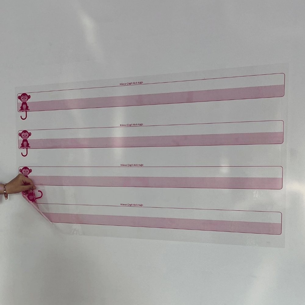 Kılavuz Çizgili Akıllı Kağıt Yazı Tahtası Duvarda İz Bırakmaz Statik Yeni Müfredata Uygun 100x56cm Bx40