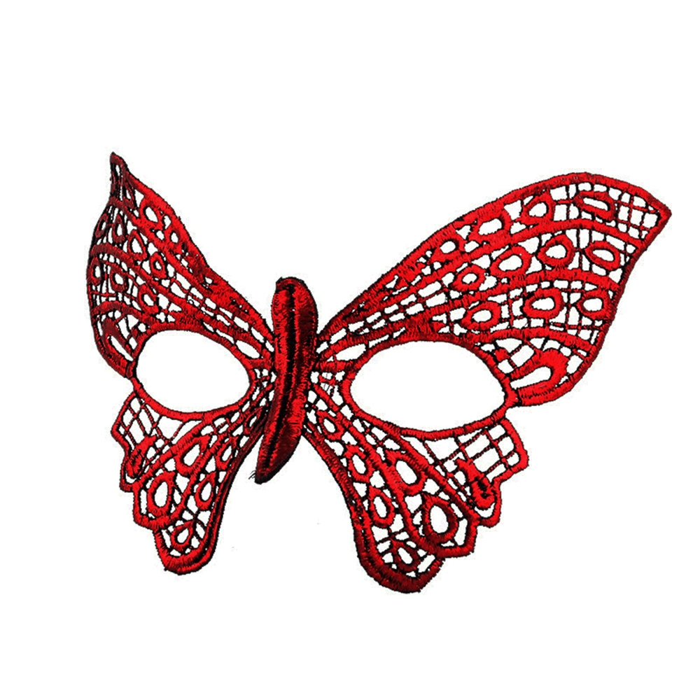 Kırmızı Dantel Masquerade Maskesi 7 No Bx40
