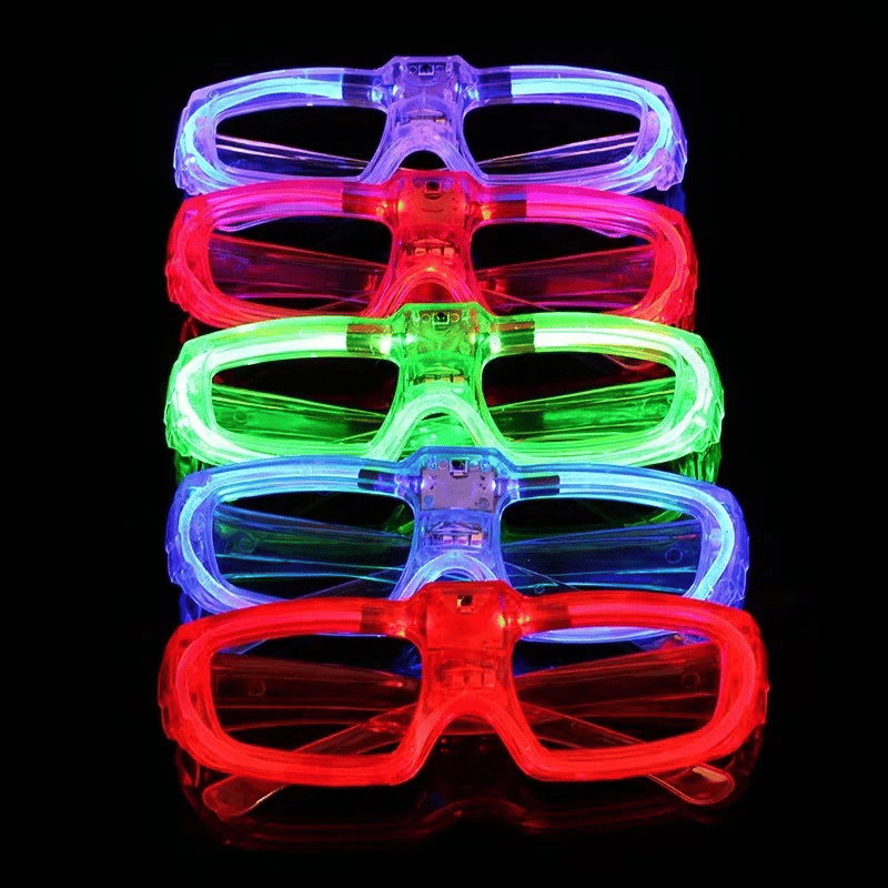Kırmızı Led Işıklı Parti Gözlüğü 3 Modlu – Glow & Gece Eğlence Gözlüğü