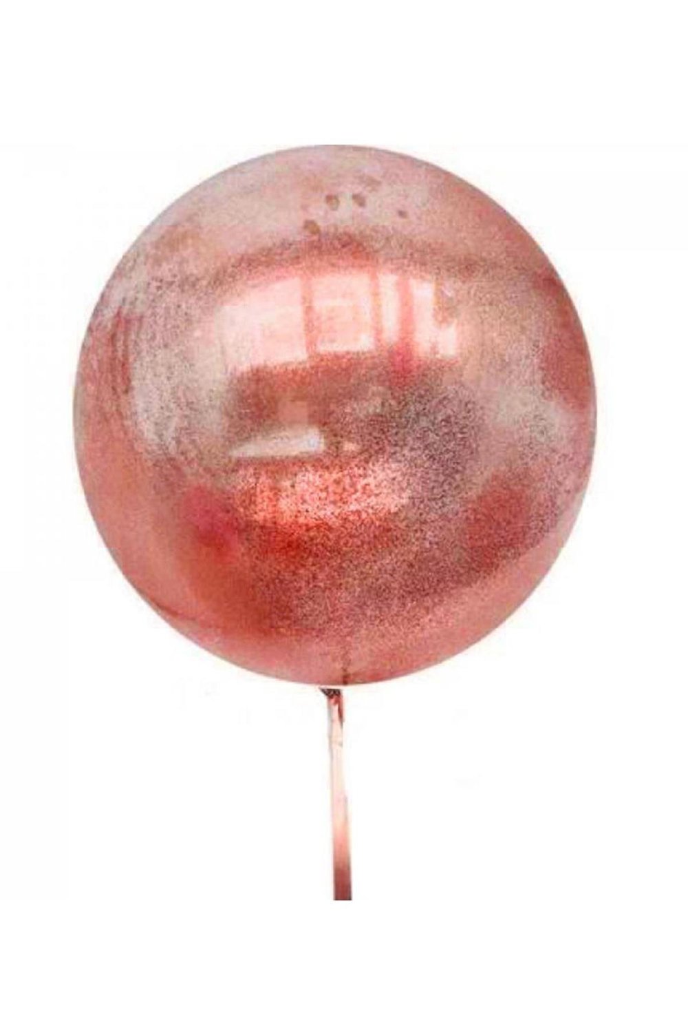 Kırmızı Simli Yuvarlak Şeffaf Balon 24 İnç (3936)