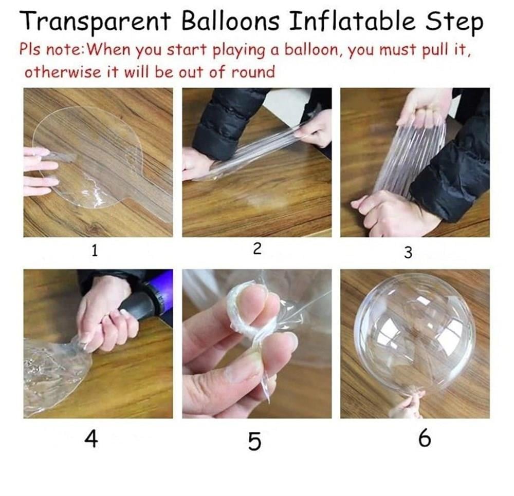 Kırmızı Simli Yuvarlak Şeffaf Balon 24 İnç (3936)