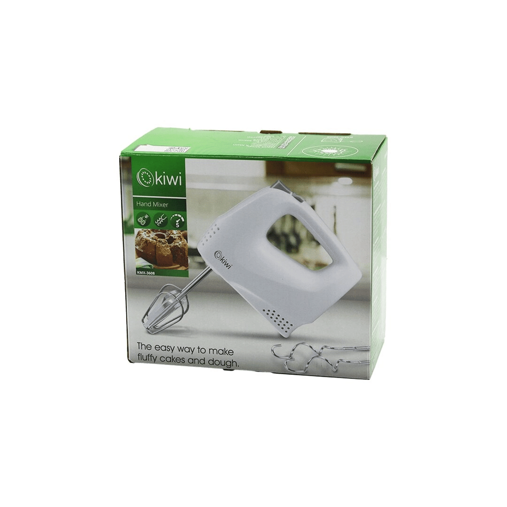 Kiwi Kmx-3608 Elektrikli El Mikseri 2pcs Metal Çırpma Aparatı - 2pcs Hamur Kancası 5 Kademe Hız Çırpıcı Çıkartma Düğmeli Bx40