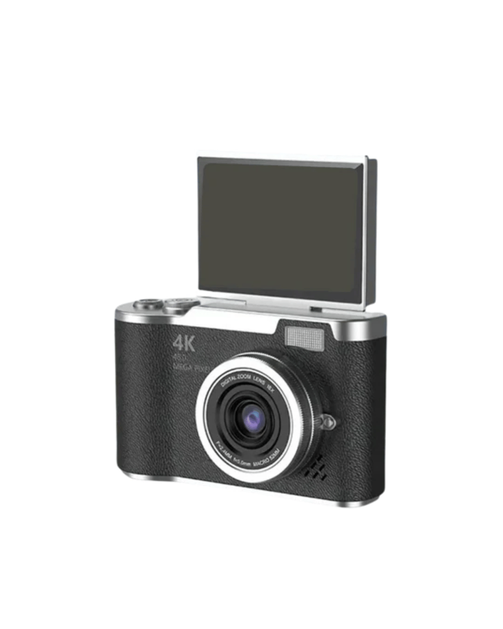 Kompakt 4K Dijital Kamera 48 MP Sensör 8X Zoom Flip Ekran Vlog ve Selfie Uyumlu