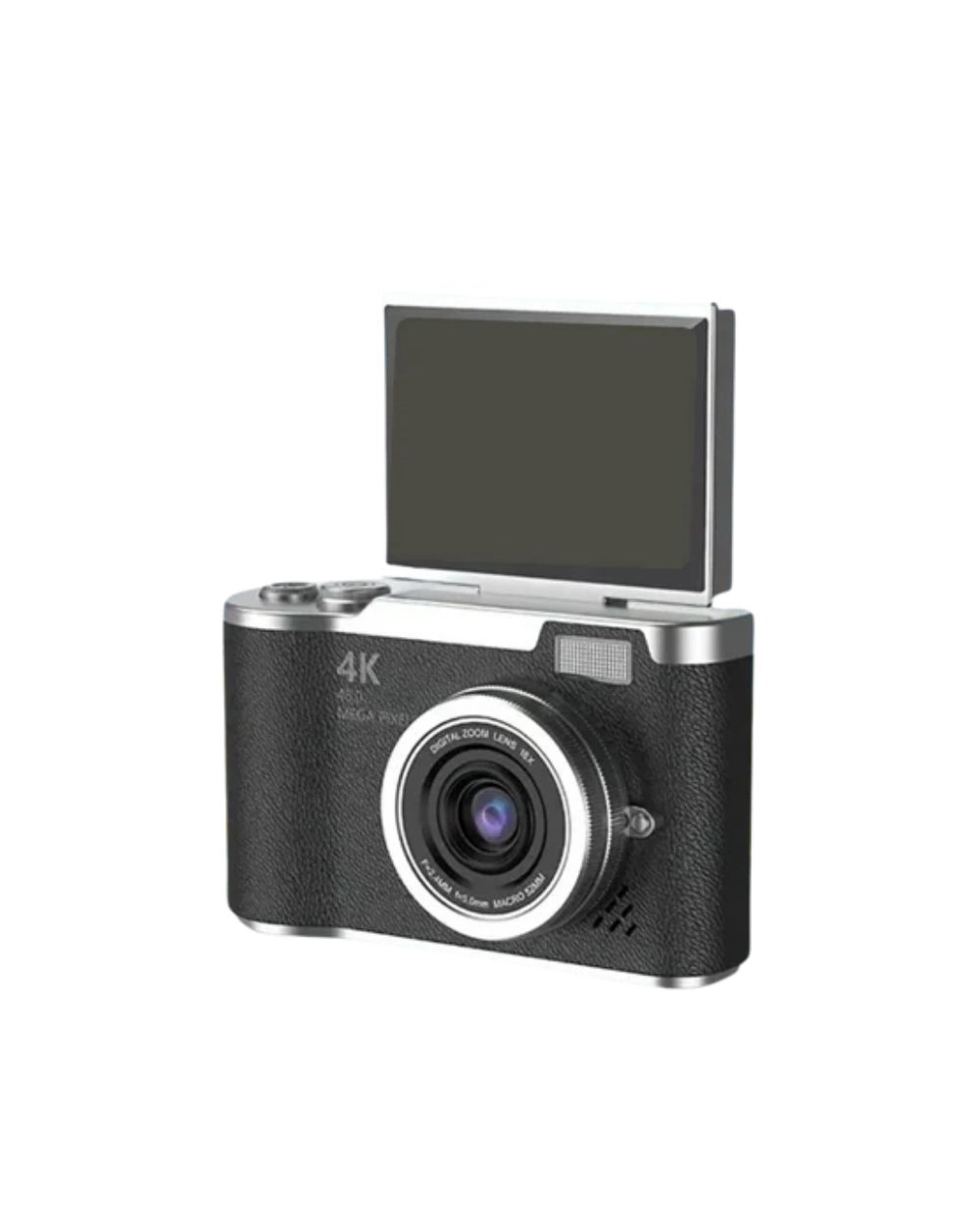 Kompakt 4K Dijital Kamera 48 MP Sensör 8X Zoom Flip Ekran Vlog ve Selfie Uyumlu
